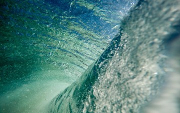 Water: A wave seen from below